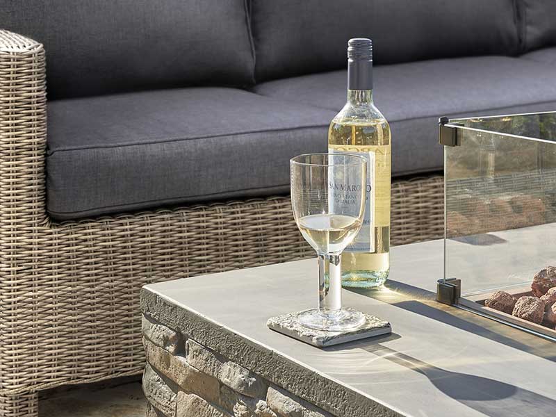 Kettler palma rectangular gas clearance fire pit table